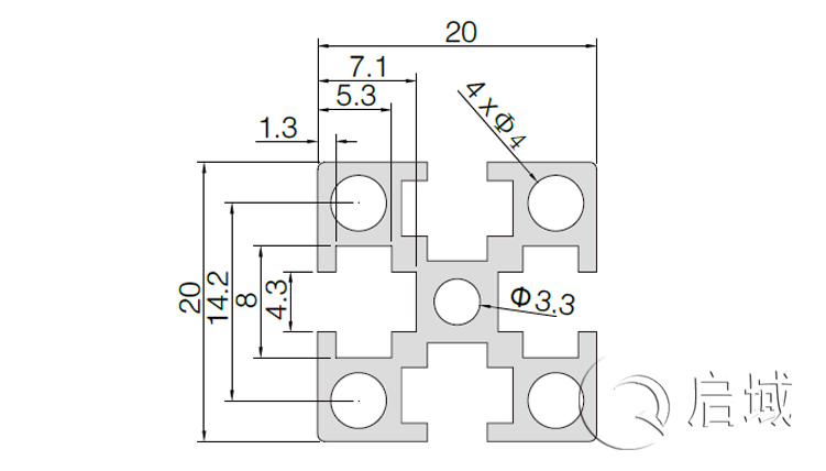 铝型材 xy-4-2020G.2